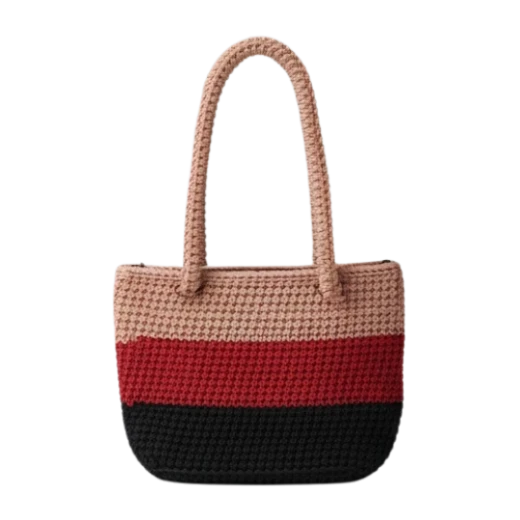 شنطة مخططة متعددة الألوان